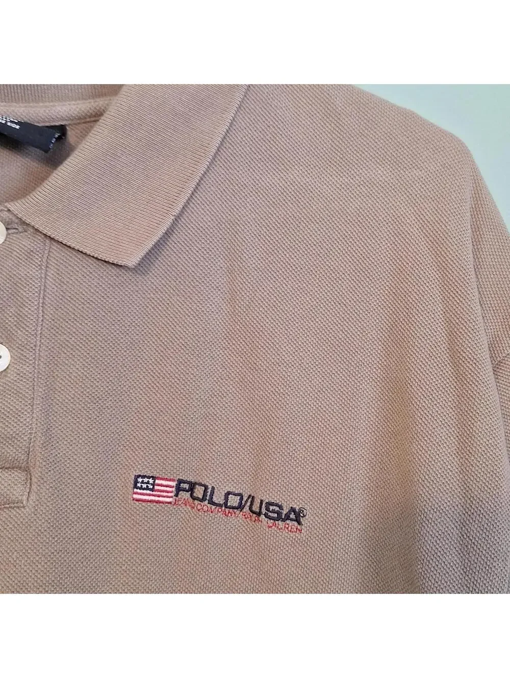 Polo Ralph Lauren Beige Polo 100% Cotton Size XL